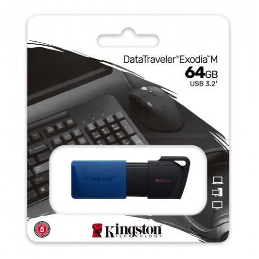 Kingston 64GB DataTraveler Exodia M Type-A Flash Drive USB 3.2