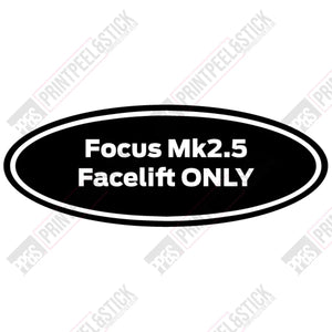 Oval Gel Badge Overlays - Mk2.5 Focus (Facelift Only)
