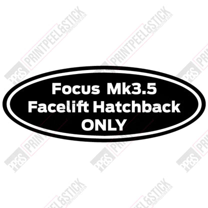 Oval Gel Badge Overlays - Mk3.5 Focus (Facelift Only)
