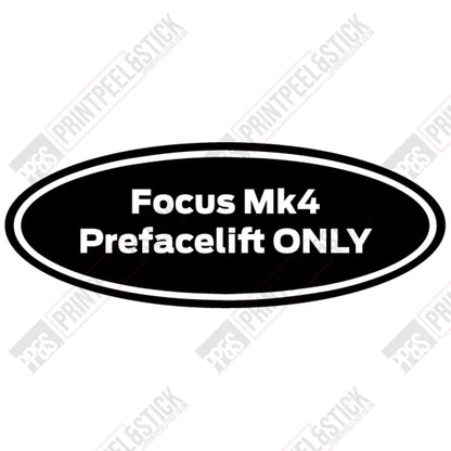 Oval Gel Badge Overlays - Mk4 Focus