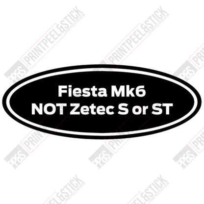 Oval Gel Badge Overlays - Mk6 Fiesta (Not Zetec S Or St)