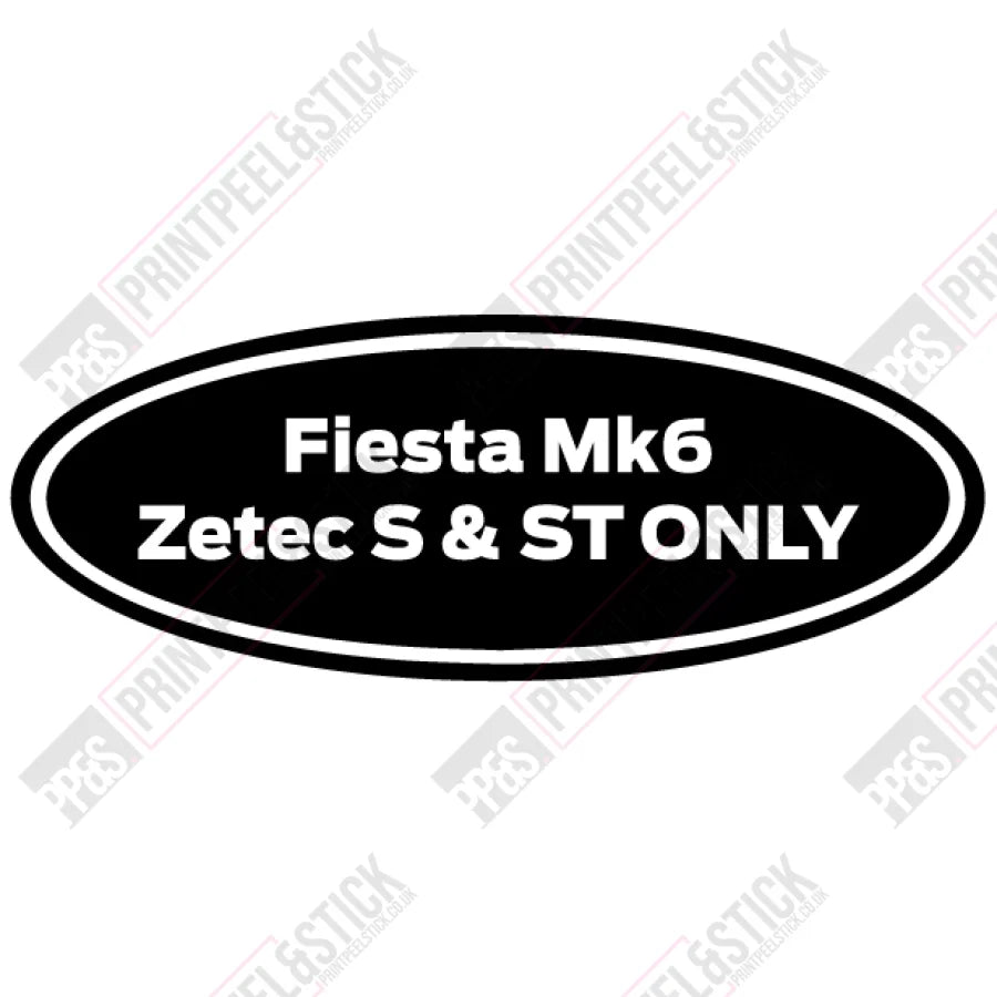 Oval Gel Badge Overlays - Mk6 Fiesta (Zetec S & St Only)