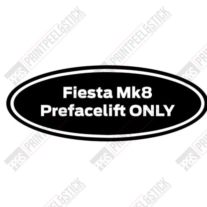 Oval Gel Badge Overlays - Mk8 Fiesta