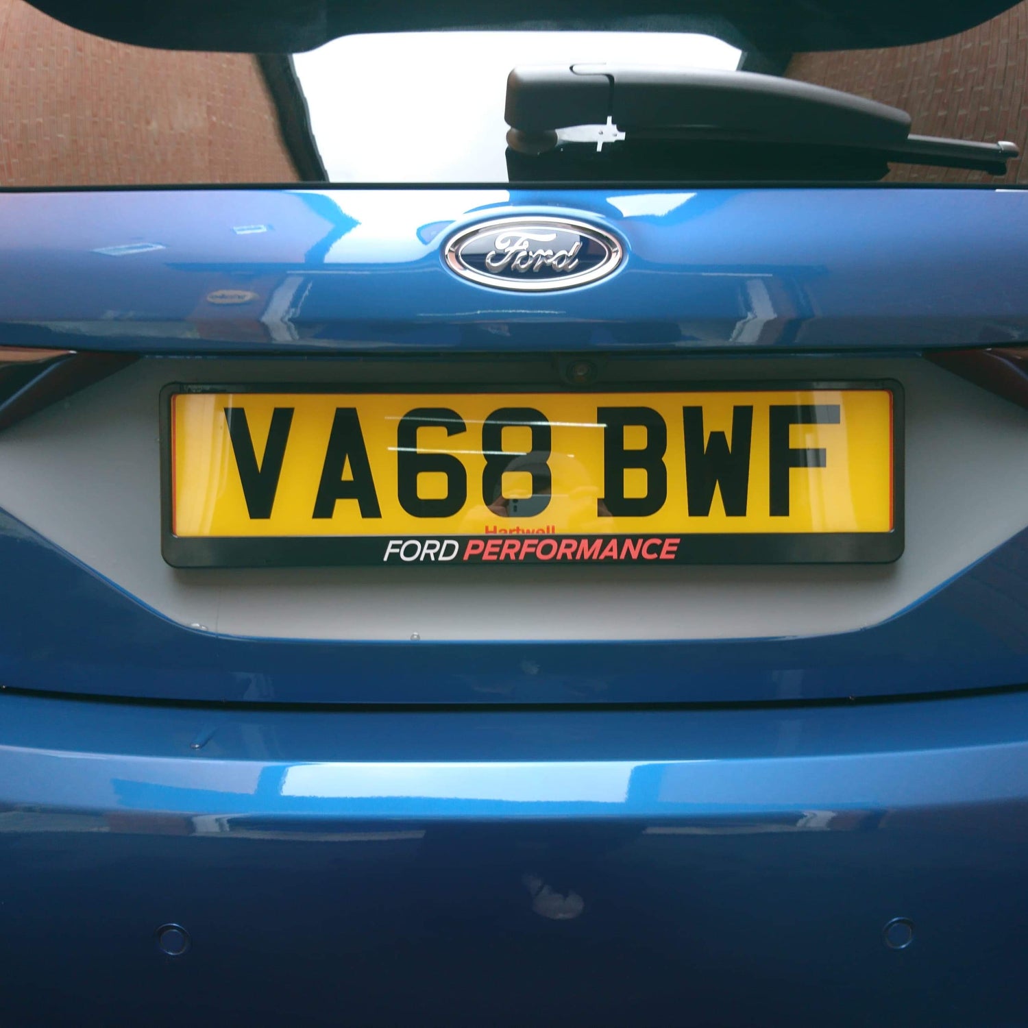 Fiesta Mk8 Rear Licence Plate vinyl Decal