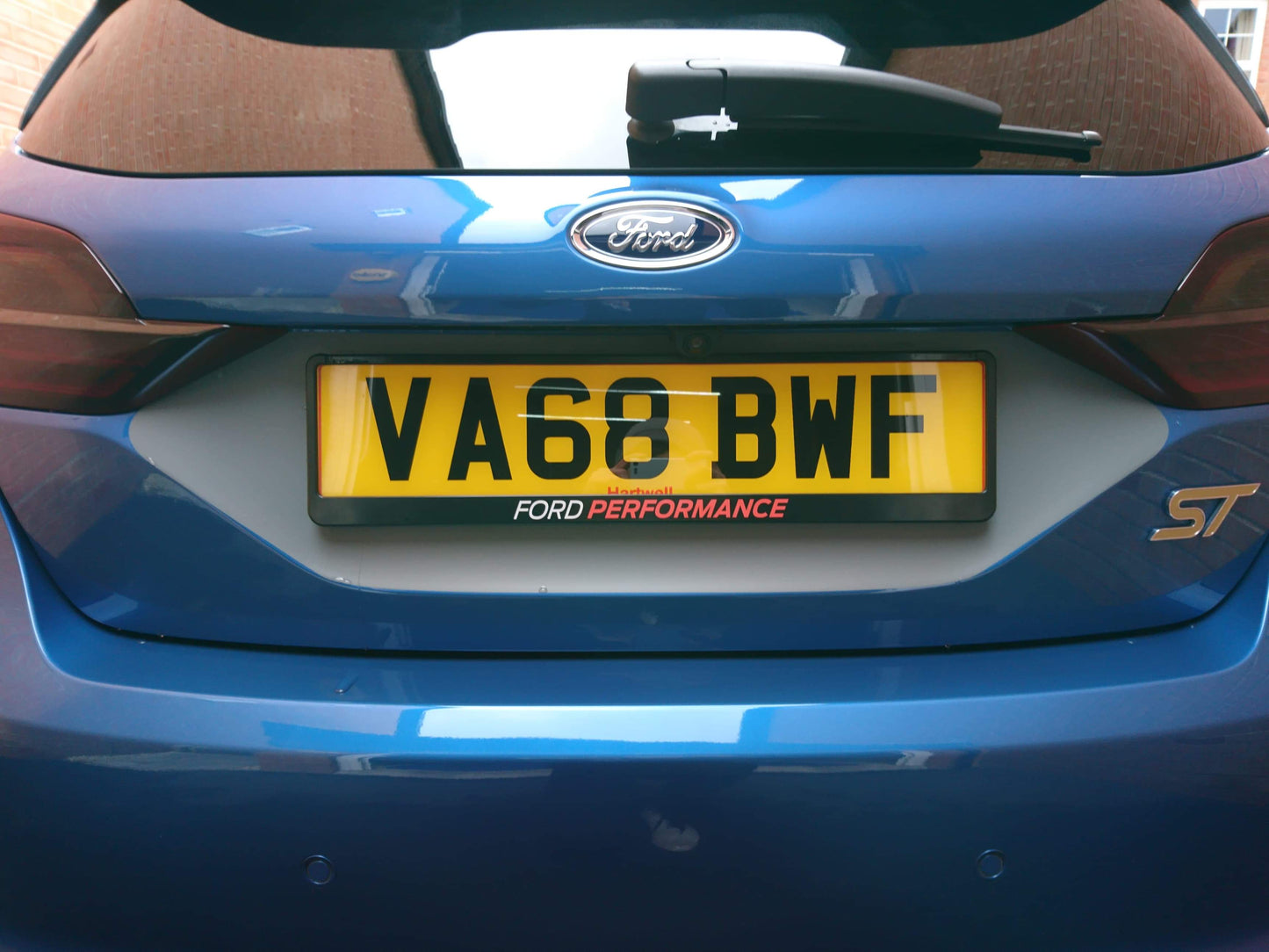 Fiesta Mk8 Rear Licence Plate vinyl Decal