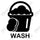 Wash Rinse & Wheels Bucket Stickers / Black Vehicle Cleaning Stickers