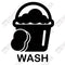 Wash Rinse & Wheels Bucket Stickers / Black Vehicle Cleaning Stickers
